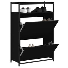 vidaXL Shoe Cabinet Black 1