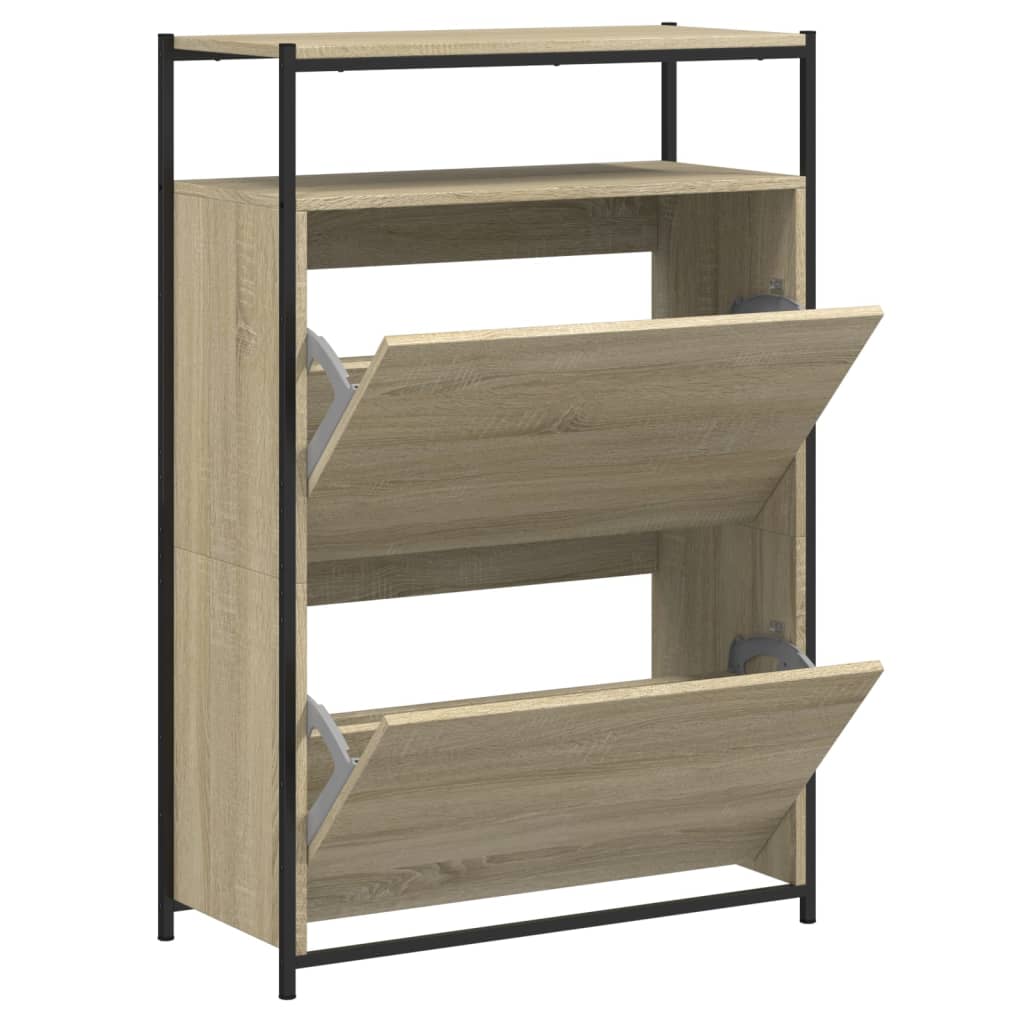 vidaXL Shoe Cabinet Sonoma Oak 0 2