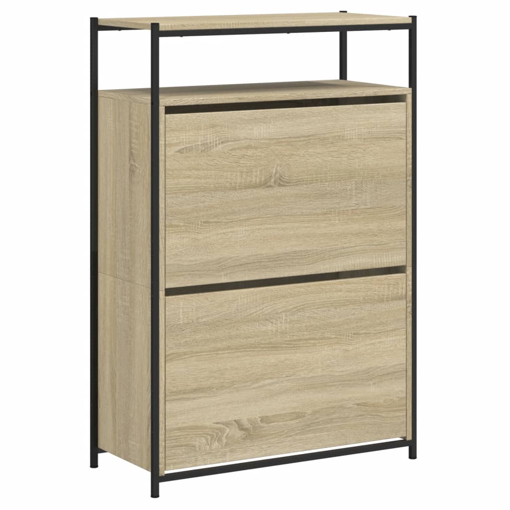 vidaXL Shoe Cabinet Sonoma Oak 0 4