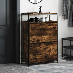 vidaXL Shoe Cabinet Smoked Oak Holds loads of shoes 3