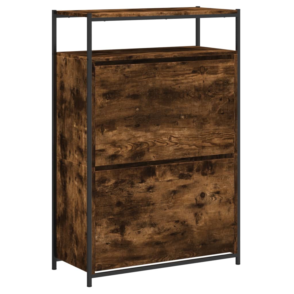 vidaXL Shoe Cabinet Smoked Oak Holds loads of shoes 4