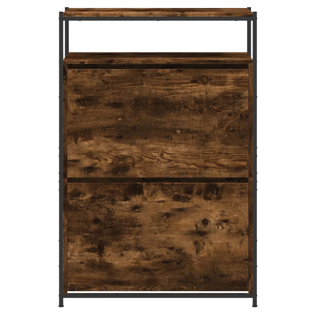 vidaXL Shoe Cabinet Smoked Oak Holds loads of shoes 5