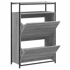 vidaXL Shoe Cabinet Grey Sonoma 2