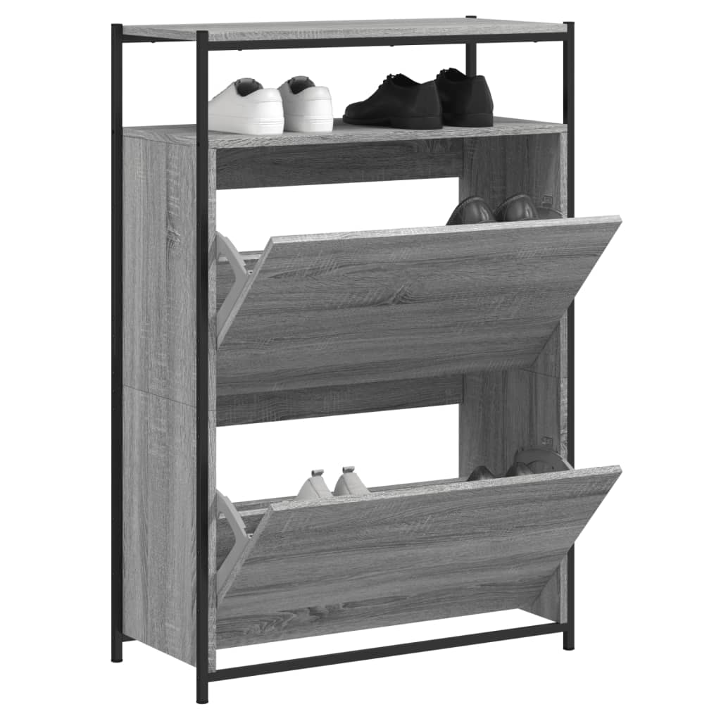 vidaXL Shoe Cabinet Grey Sonoma 1