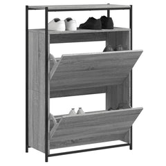 vidaXL Shoe Cabinet Grey Sonoma 1