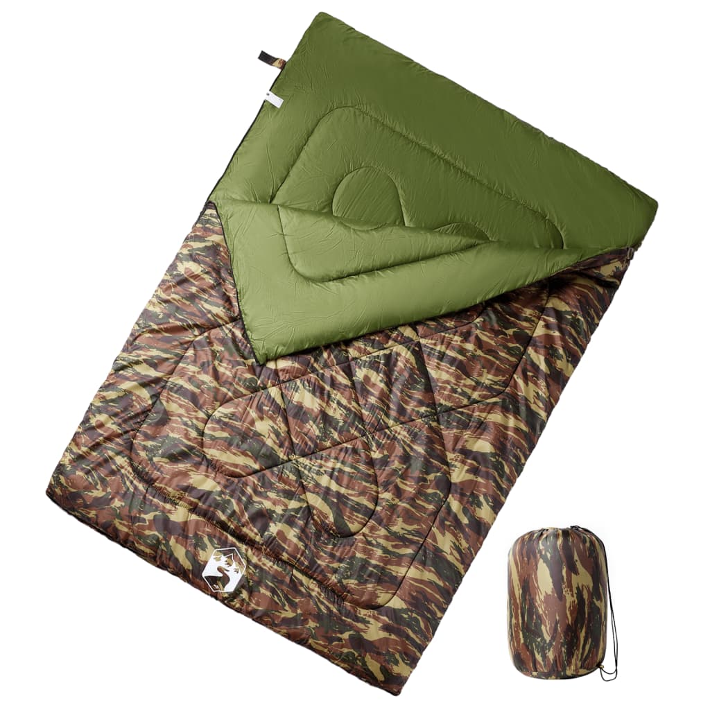 Double Sleeping Bag with Pillows for Adults Camping 3-4 Seasons Camouflage