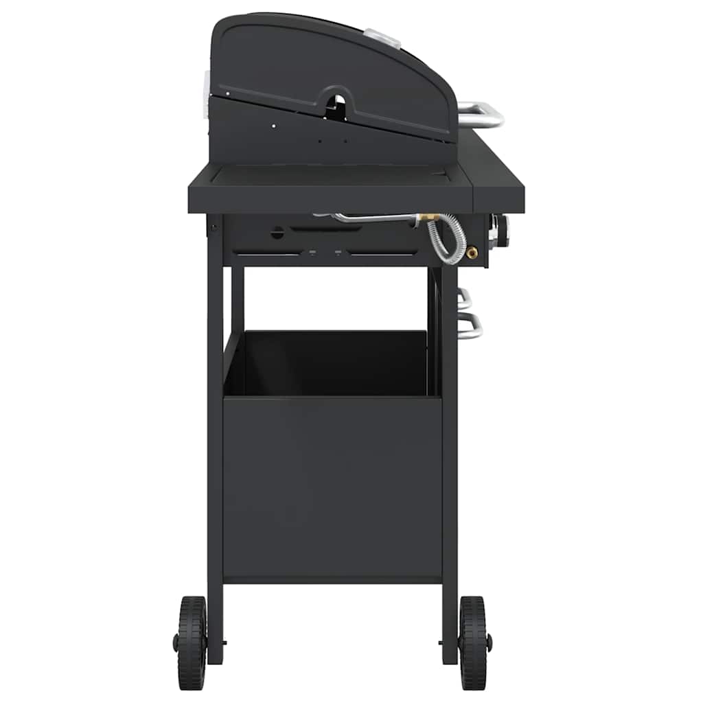 Gas BBQ Grill with Black Powder-coated Steel 4 Burners