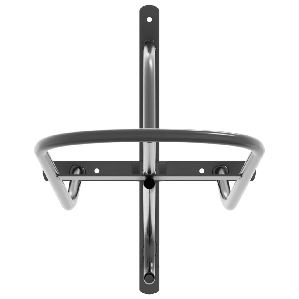 vidaXL Saddle Rack Wall Mounted Black Iron 4