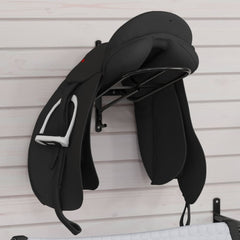 vidaXL Saddle Rack Wall Mounted Black Iron 1