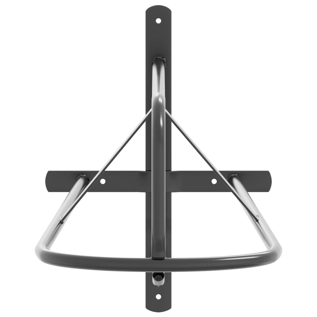 vidaXL Saddle Rack Wall Mounted Black Iron 4