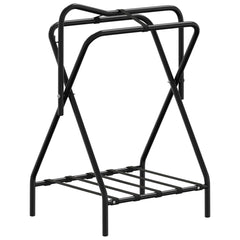 vidaXL Saddle Rack Foldable Freestanding Black Iron 2