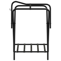 vidaXL Saddle Rack Foldable Freestanding Black Iron 4