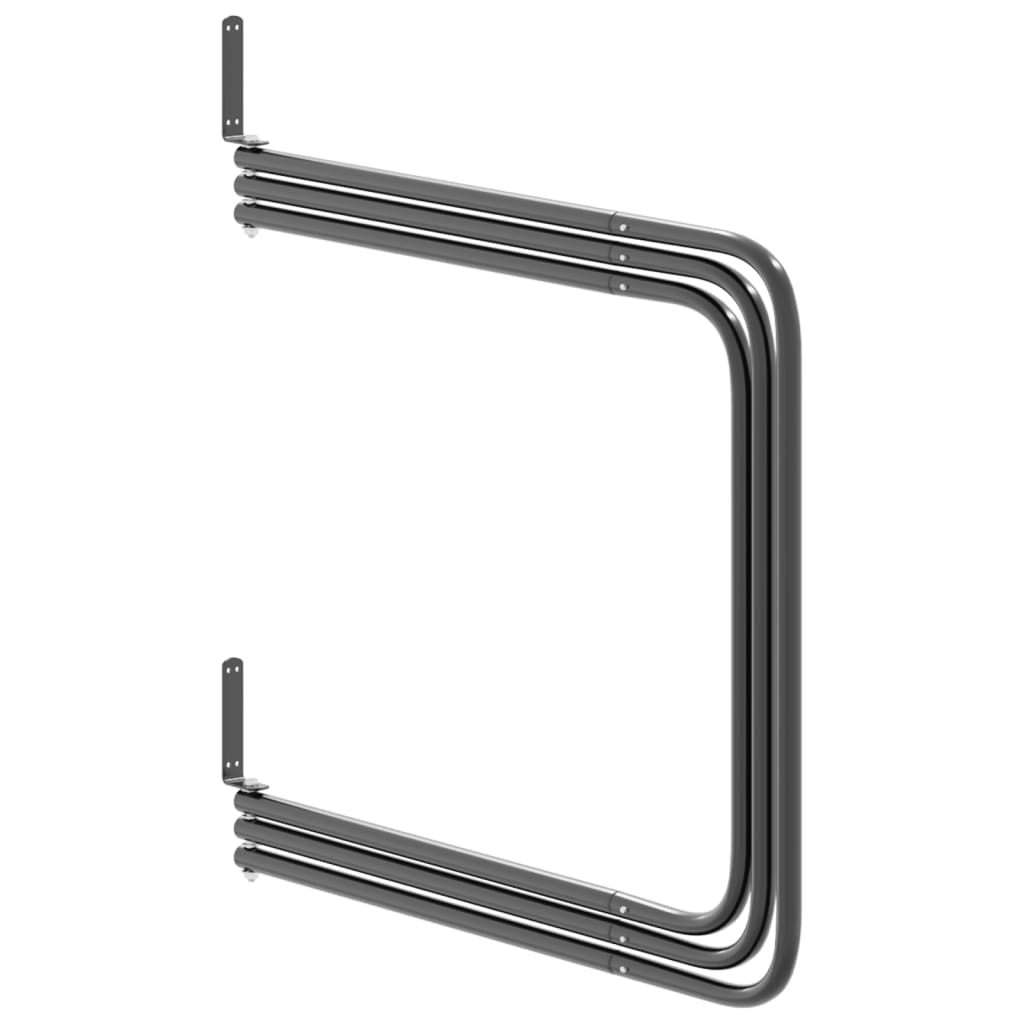 vidaXL Saddle Pad Rack 3 Arms Black Iron 2
