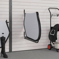 vidaXL Saddle Pad Rack 3 Arms Black Iron 3