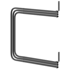 vidaXL Saddle Pad Rack 3 Arms Black Iron 4