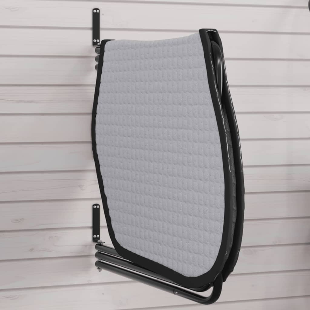 vidaXL Saddle Pad Rack 3 Arms Black Iron 1