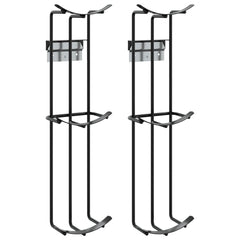 vidaXL Barrel Jump Cups 2 pcs Black Steel 1
