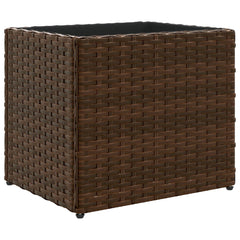 vidaXL Garden Planter Brown 36x30x32 cm Poly Rattan 2