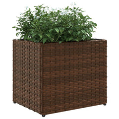 vidaXL Garden Planter Brown 36x30x32 cm Poly Rattan 4