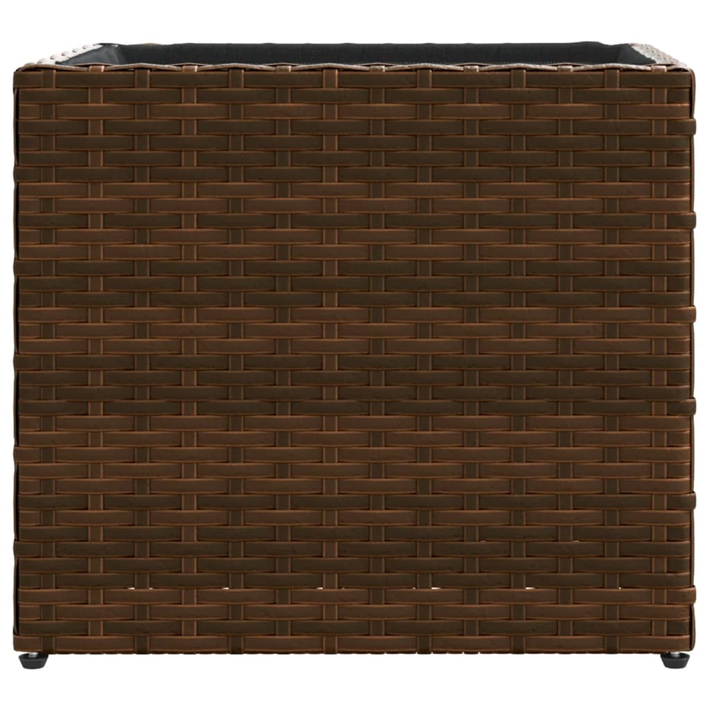 vidaXL Garden Planter Brown 36x30x32 cm Poly Rattan 5