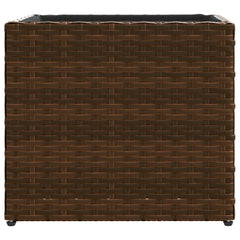 vidaXL Garden Planter Brown 36x30x32 cm Poly Rattan 5
