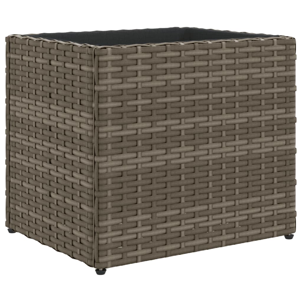 vidaXL Garden Planter Grey 36x30x32 cm Poly Rattan 2