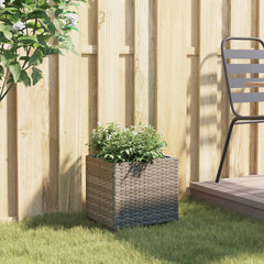 vidaXL Garden Planter Grey 36x30x32 cm Poly Rattan 3