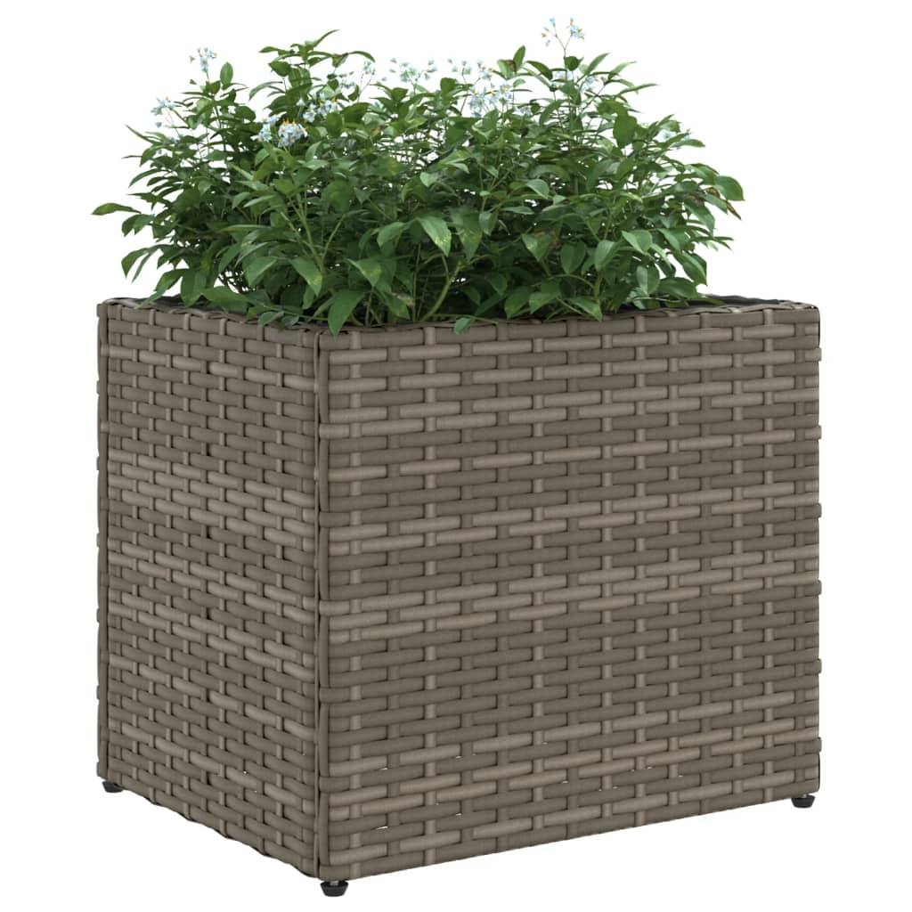 vidaXL Garden Planter Grey 36x30x32 cm Poly Rattan 4