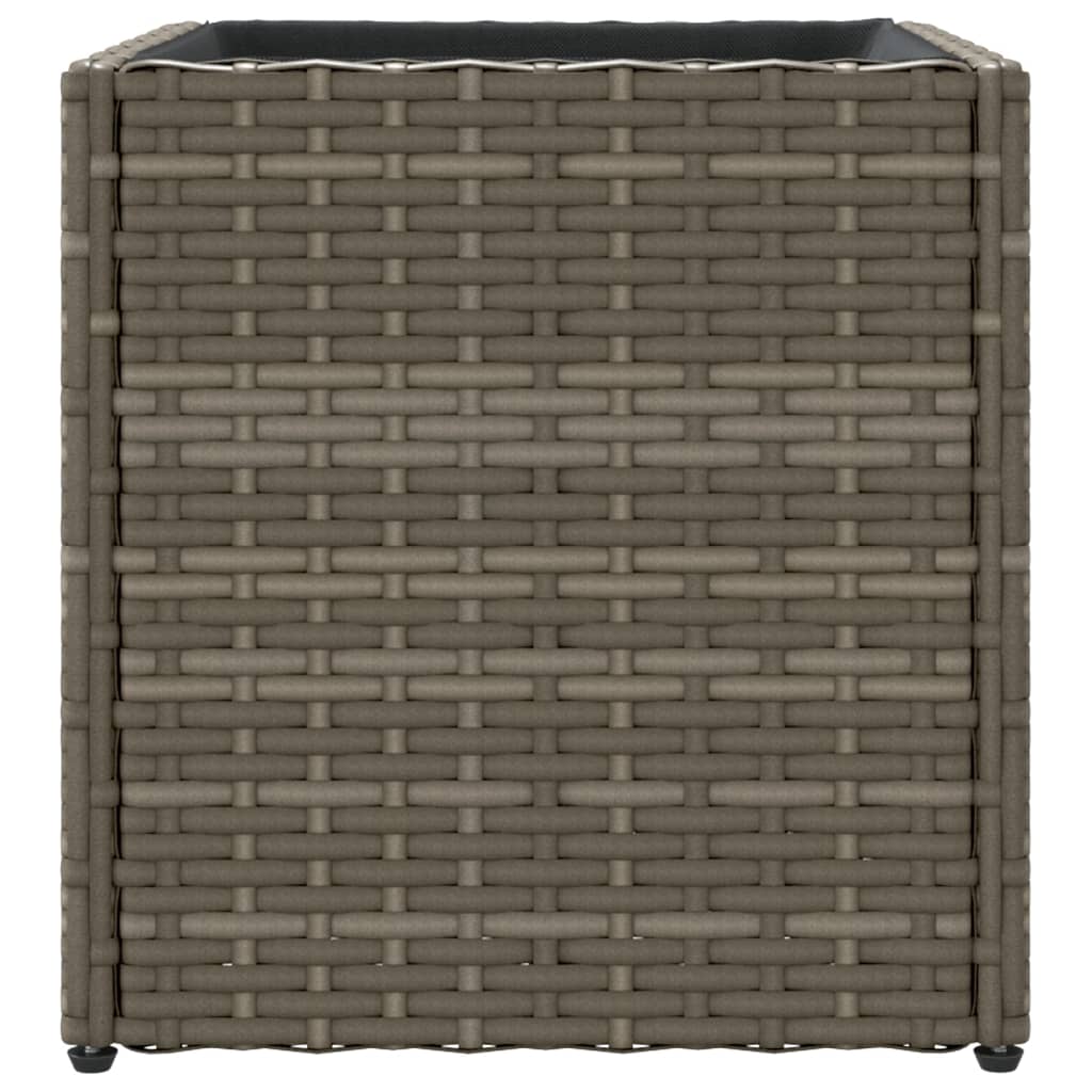 vidaXL Garden Planter Grey 36x30x32 cm Poly Rattan 6