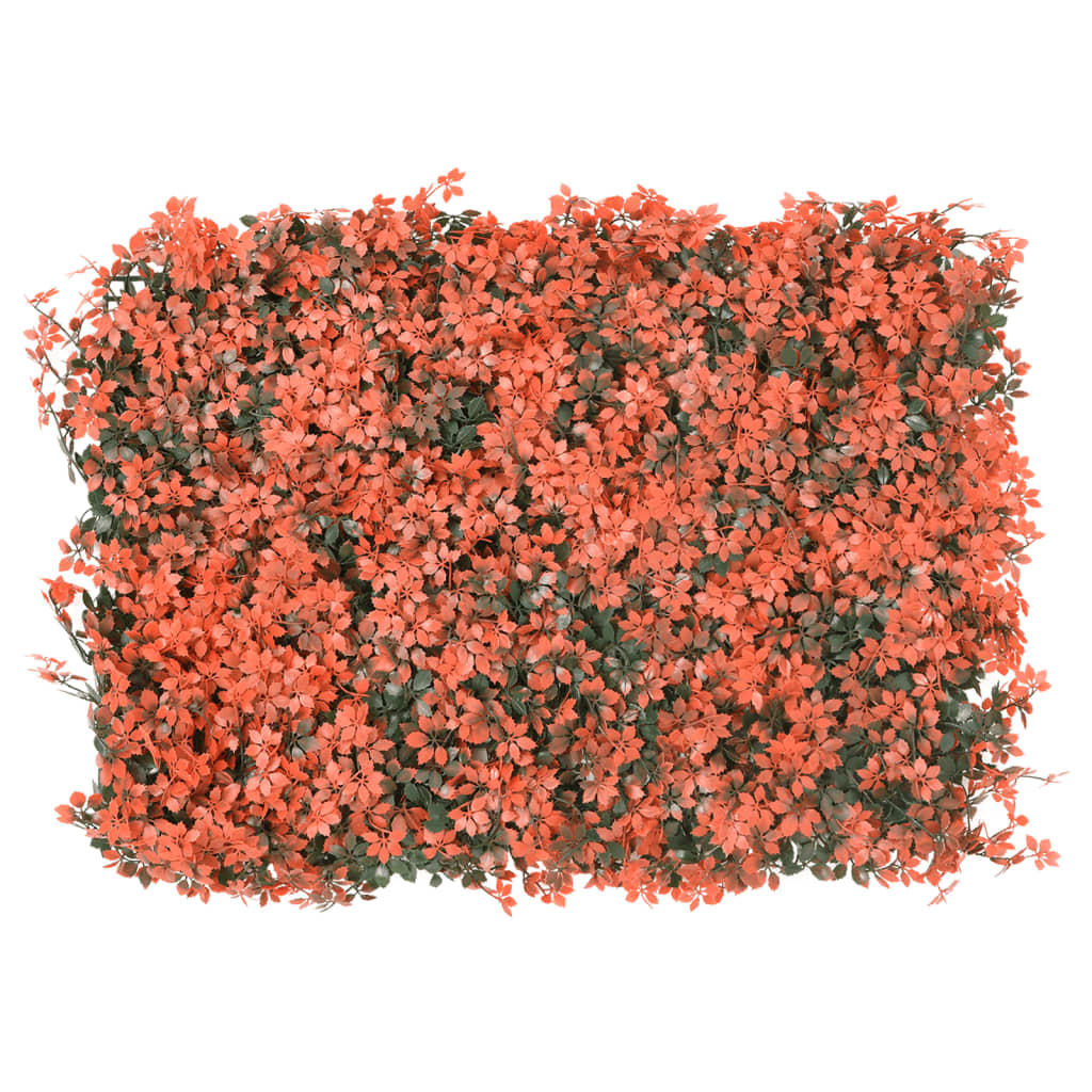 vidaXL Artificial Maple Leaf Fence 24 pcs Light Red 40x60 cm 2