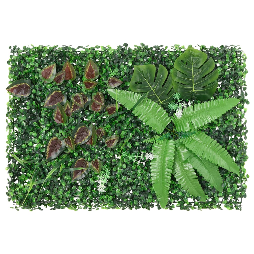 vidaXL Artificial Plant Fence 24 pcs Green 40x60 cm 2