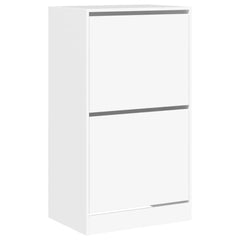 vidaXL Shoe Cabinet with 2 Flip-Drawers White 60x42x108 cm 2