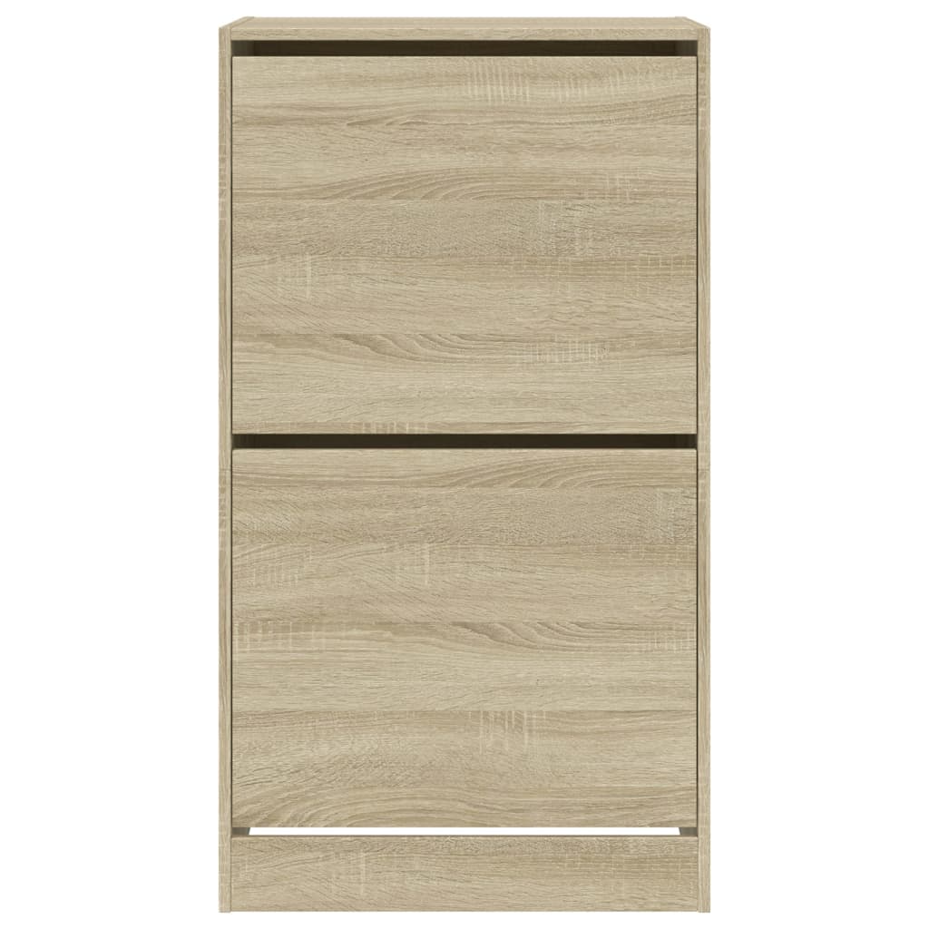 vidaXL Shoe Cabinet with 2 Flip-Drawers Sonoma Oak 60x42x108 cm 6