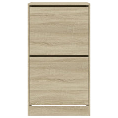 vidaXL Shoe Cabinet with 2 Flip-Drawers Sonoma Oak 60x42x108 cm 6