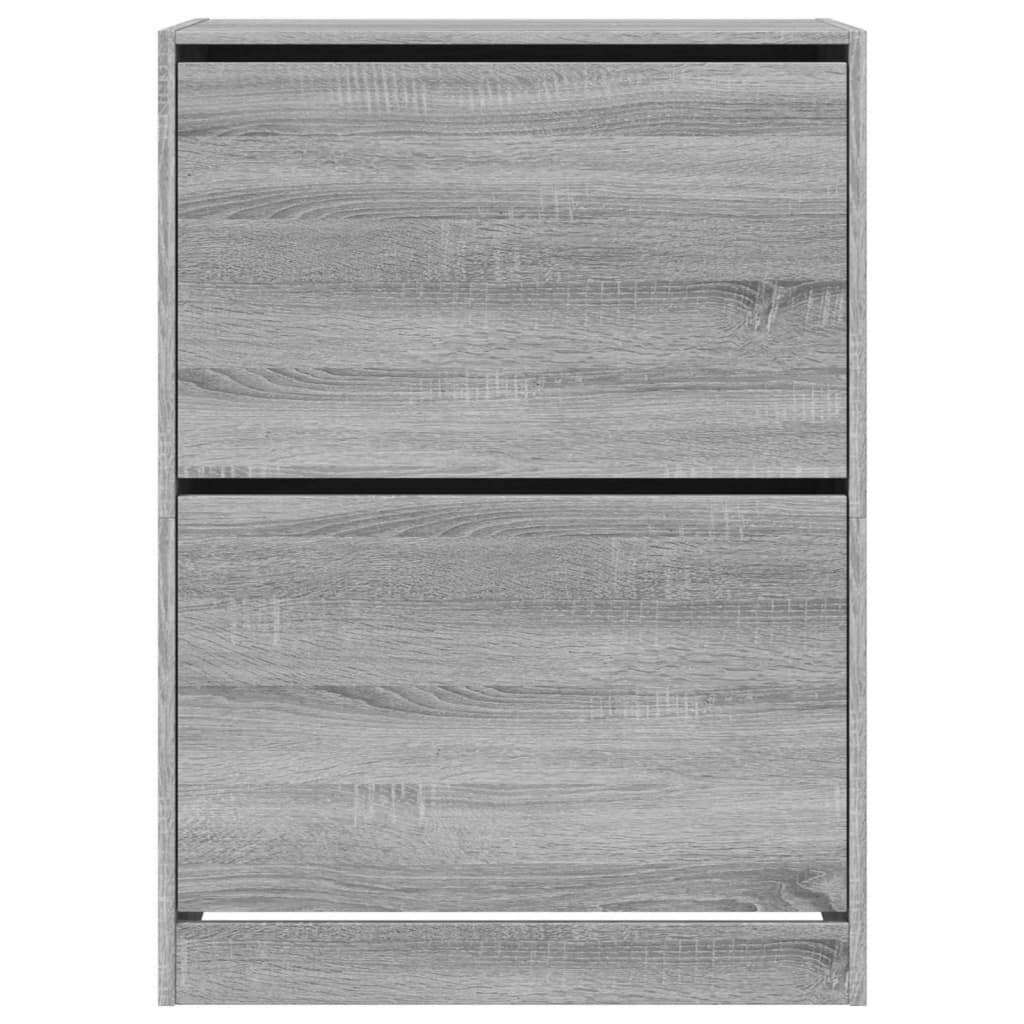 vidaXL Shoe Cabinet with 2 Flip-Drawers Grey Sonoma 80x42x108 cm 6