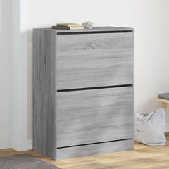 vidaXL Shoe Cabinet with 2 Flip-Drawers Grey Sonoma 80x42x108 cm 1