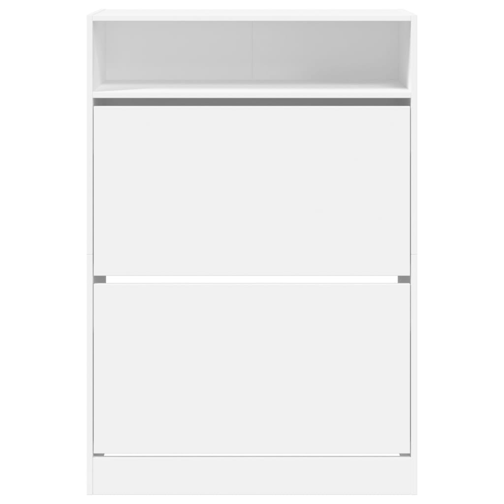vidaXL Shoe Cabinet with 2 Flip-Drawers White 80x34x116 cm 6