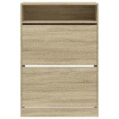 vidaXL Shoe Cabinet with 2 Flip-Drawers Sonoma Oak 80x34x116 cm 6