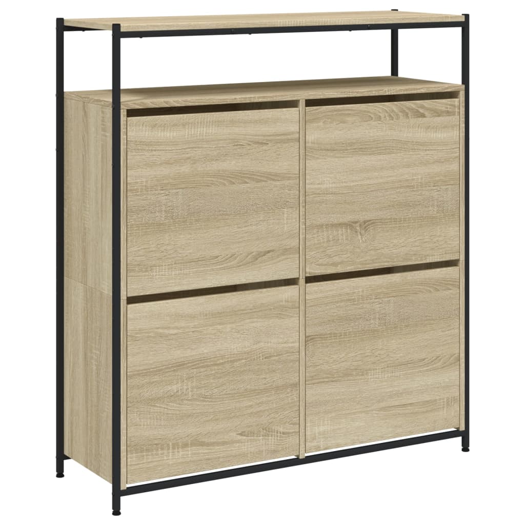 vidaXL Shoe Cabinet Sonoma Oak 2