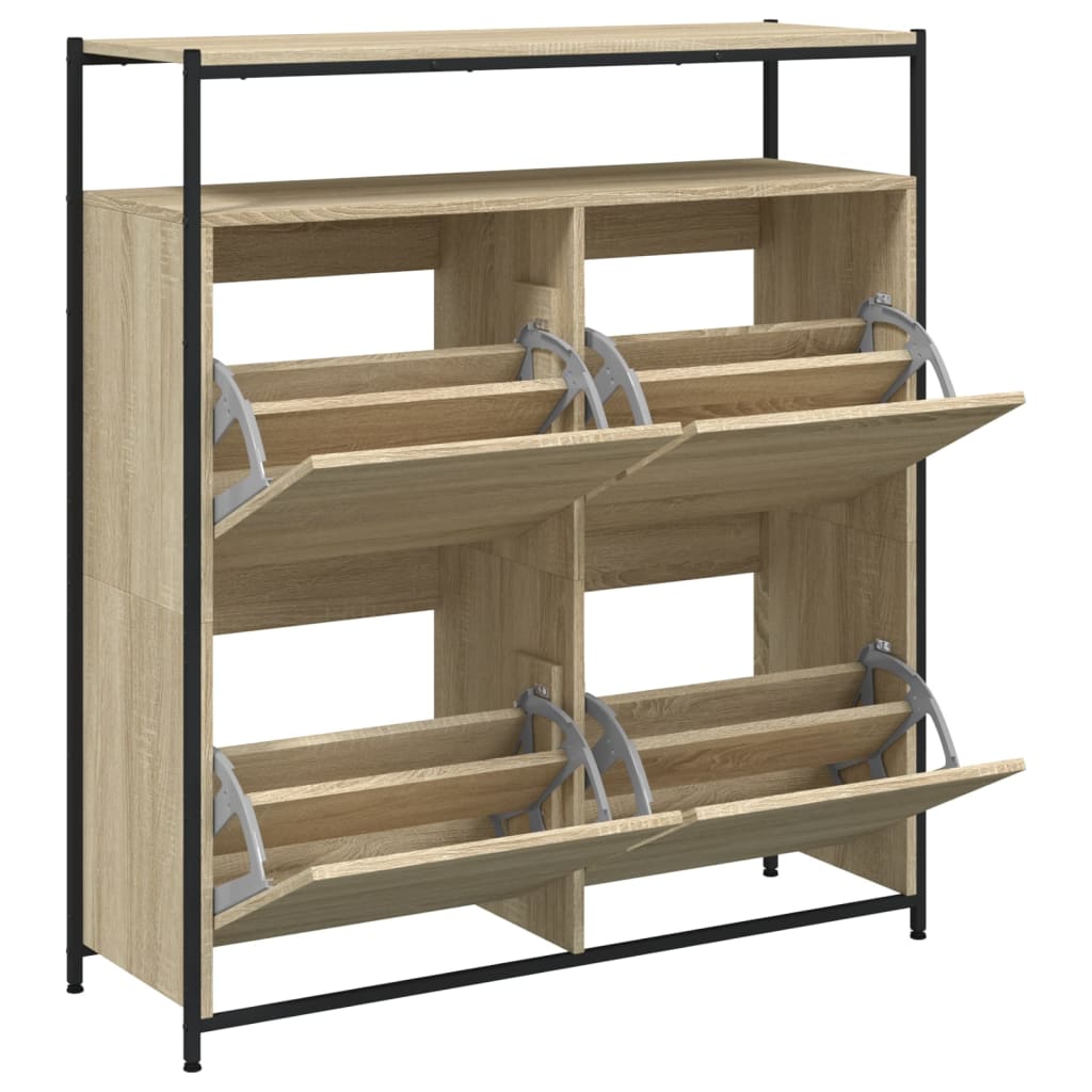 vidaXL Shoe Cabinet Sonoma Oak 4