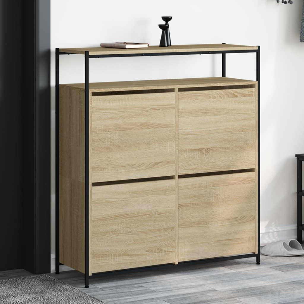 vidaXL Shoe Cabinet Sonoma Oak 1