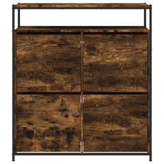 vidaXL Shoe Cabinet Smoked Oak 2 pairs per drawer 5