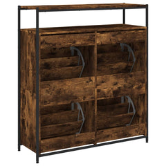 vidaXL Shoe Cabinet Smoked Oak 2 pairs per drawer 6