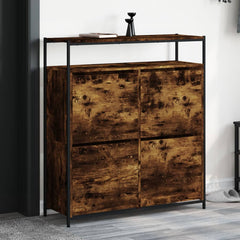 vidaXL Shoe Cabinet Smoked Oak 2 pairs per drawer 1