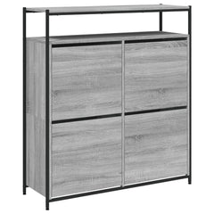 vidaXL Shoe Cabinet Grey Sonoma Holds multiple pairs of shoes 2