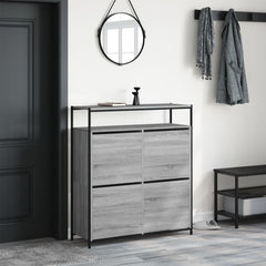 vidaXL Shoe Cabinet Grey Sonoma Holds multiple pairs of shoes 3