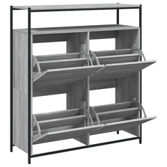 vidaXL Shoe Cabinet Grey Sonoma Holds multiple pairs of shoes 4