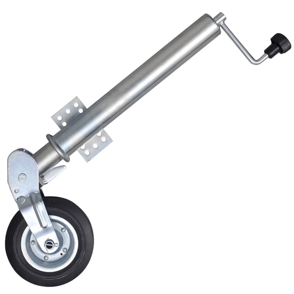 vidaXL Trailer Jack Wheel 60mm with 2 Support Tubes and 2 Split Clamps 2