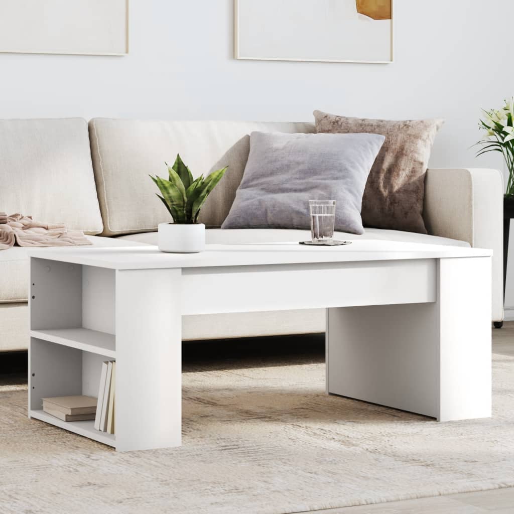 vidaXL Coffee Table White 102x55x42 cm Engineered Wood 1