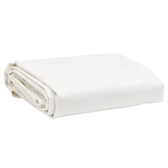 Tarpaulin 650 g/m² with Eyelets White